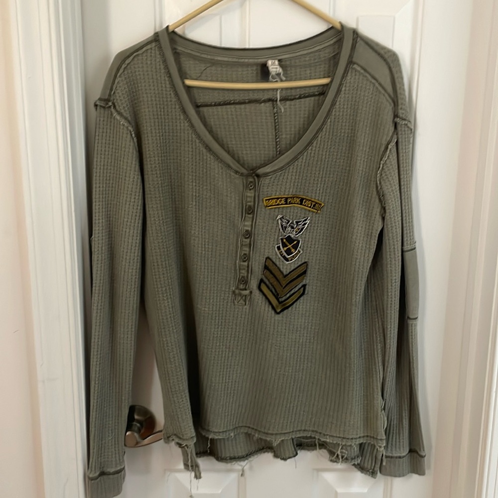Free people size M army top